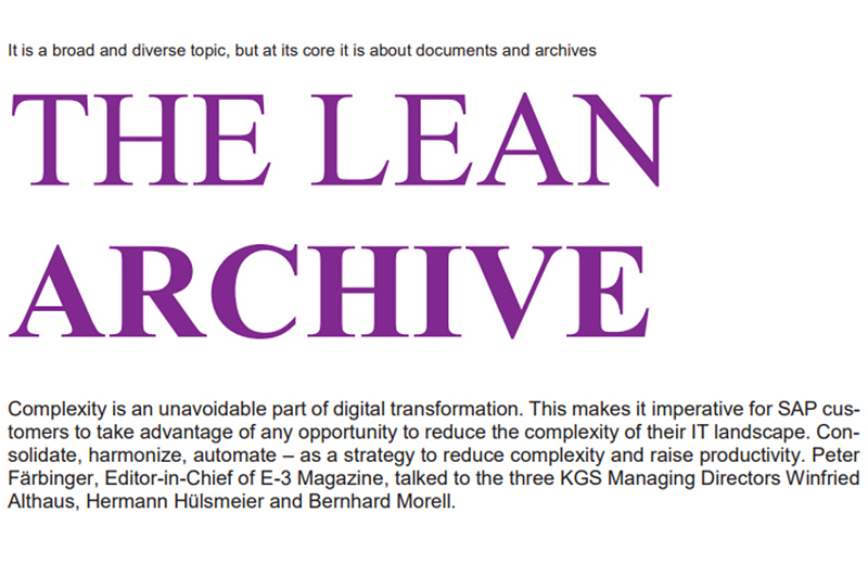 The lean archive